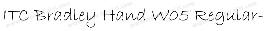 ITC Bradley Hand W05 Regular字体转换